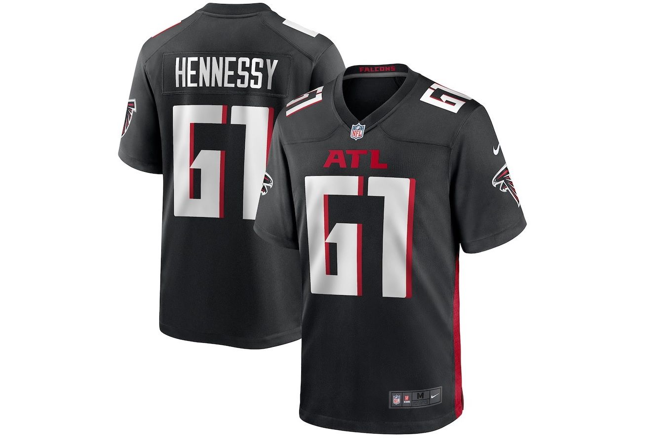 Men Atlanta Falcons #61 Matt Hennessy Nike Black Player Game NFL Jersey->atlanta falcons->NFL Jersey